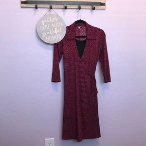 Wrap Dress day to night with crossover tie